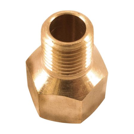 TOTALTURF Brass Hose Reducer, 0.38 in. Female NPT x 0.25 in. Male NPT TO1494663